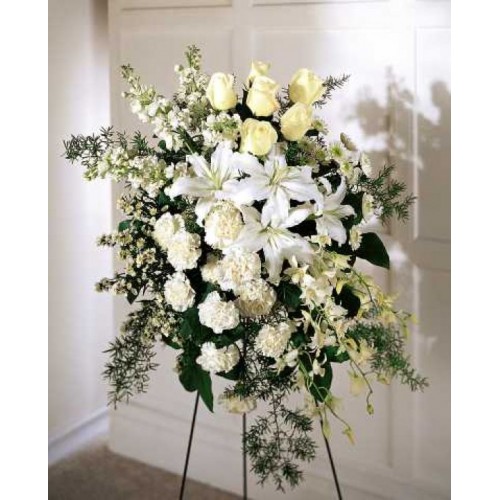 Quiet Tribute Standing Spray · S21-3156 · FTD · Floristforall.com